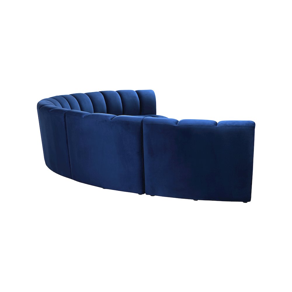 Infinity Navy Velvet 6pc. Modular Sectional. Picture 6