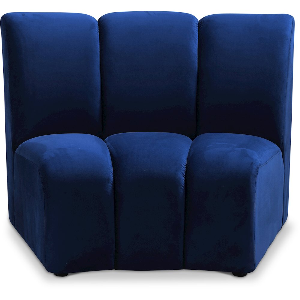 Infinity Navy Velvet Modular Chair. Picture 1