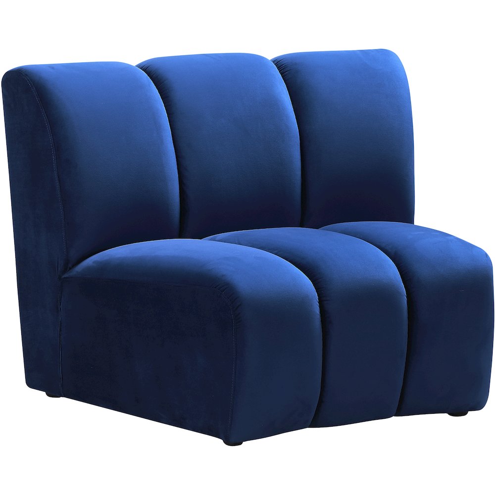 Infinity Navy Velvet Modular Chair. Picture 2