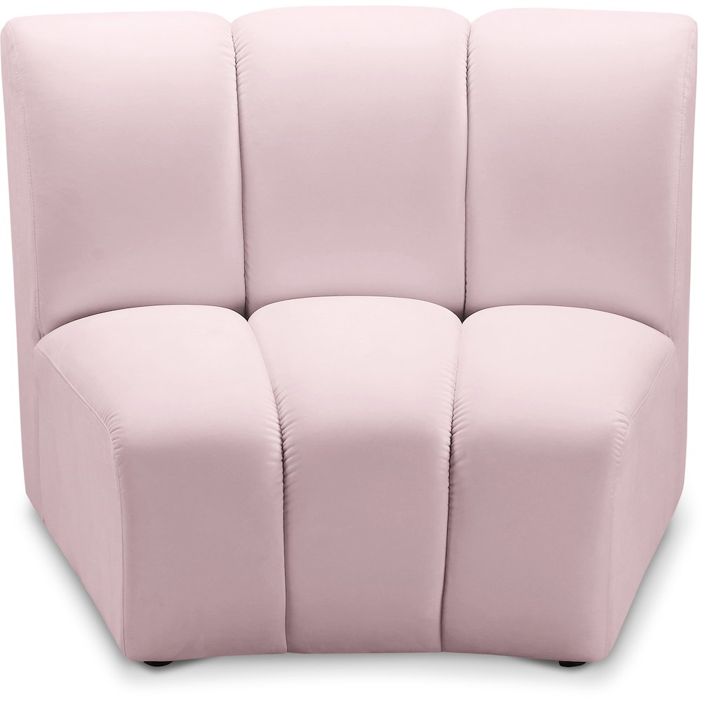 Infinity Pink Velvet Modular Chair. Picture 1