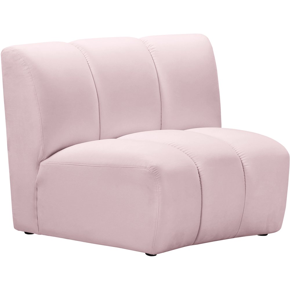 Infinity Pink Velvet Modular Chair. Picture 2