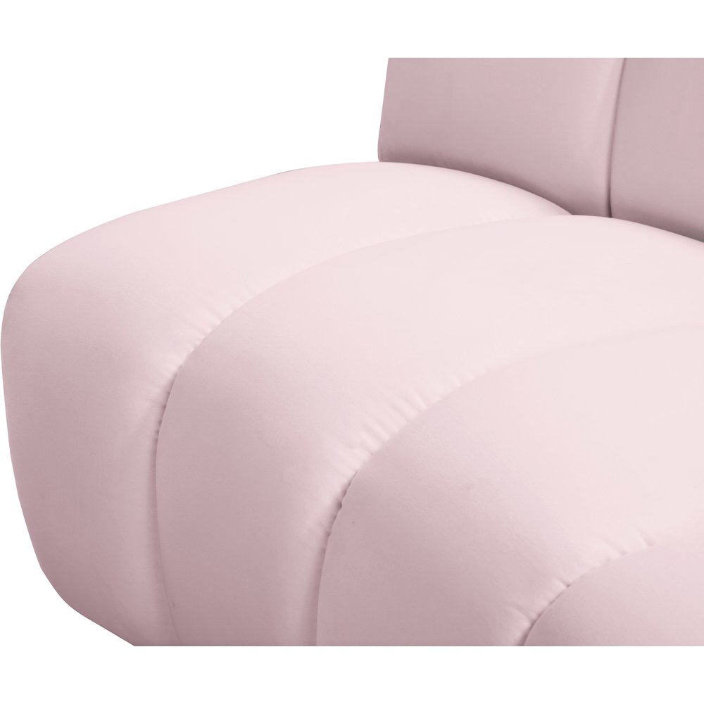 Infinity Pink Velvet Modular Chair. Picture 4
