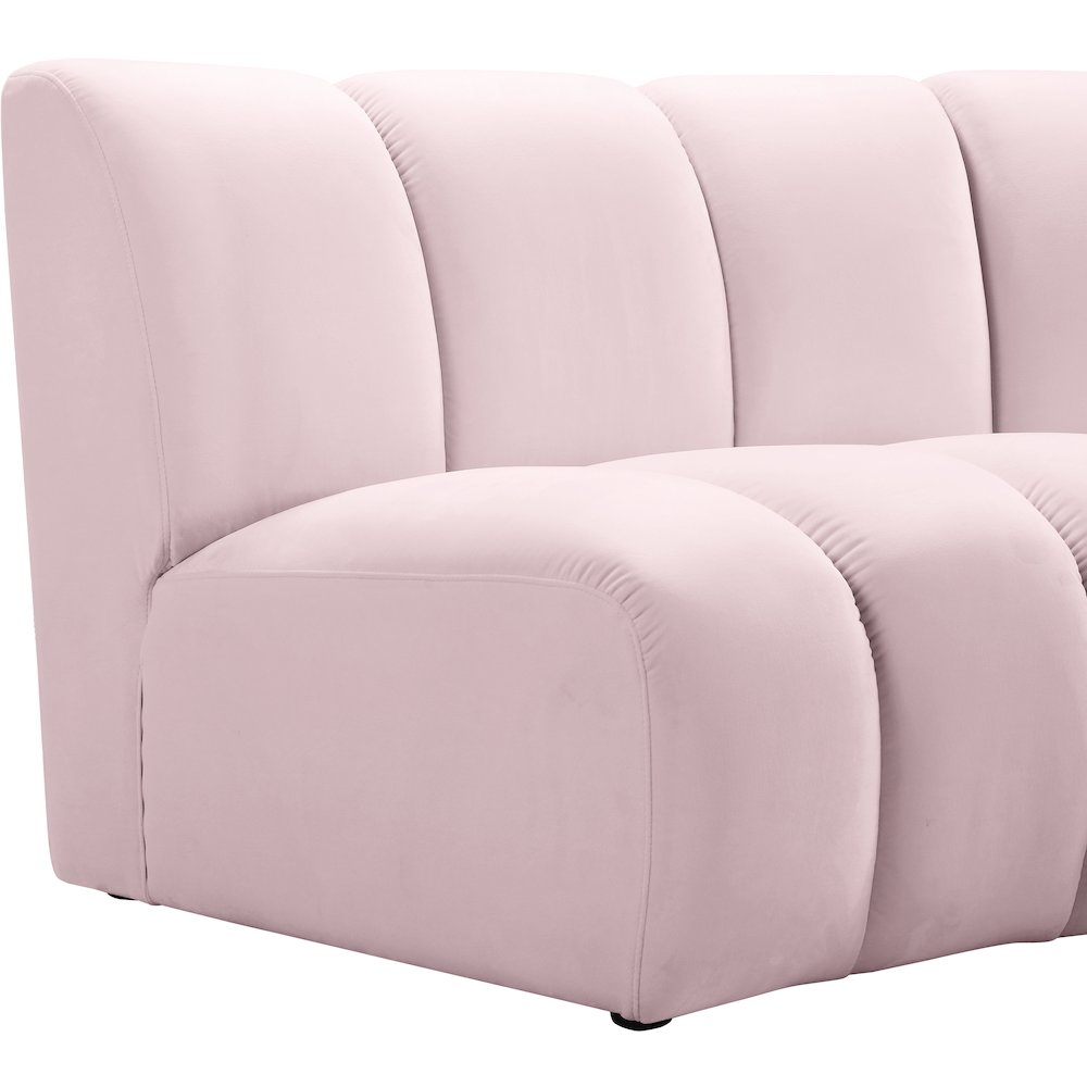 Infinity Pink Velvet Modular Chair. Picture 5