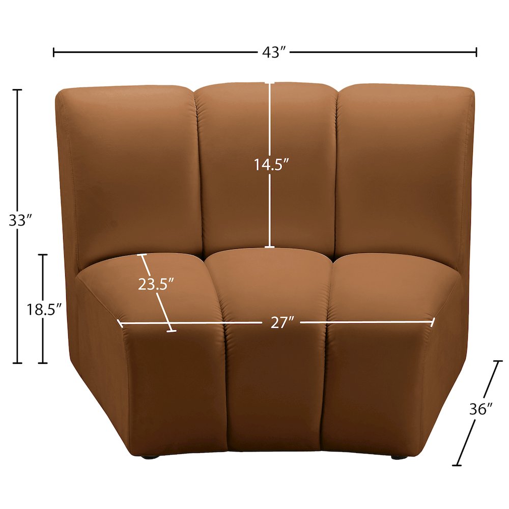 Infinity Saddle Velvet Modular Chair. Picture 4