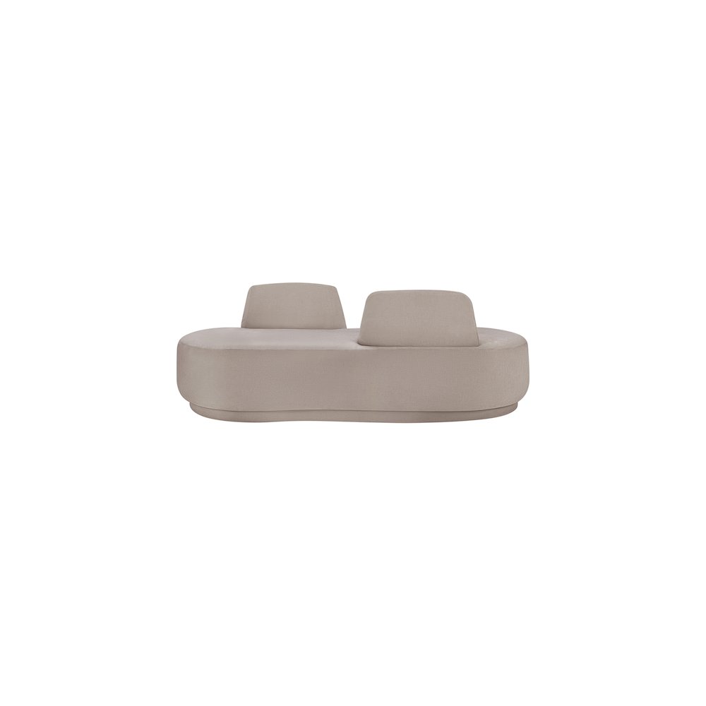 Argyle Beige Chenille Fabric Chaise/Loveseat. Picture 2