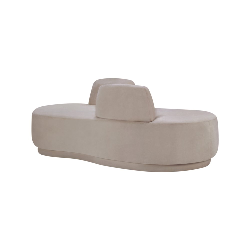 Argyle Beige Chenille Fabric Chaise/Loveseat. Picture 4
