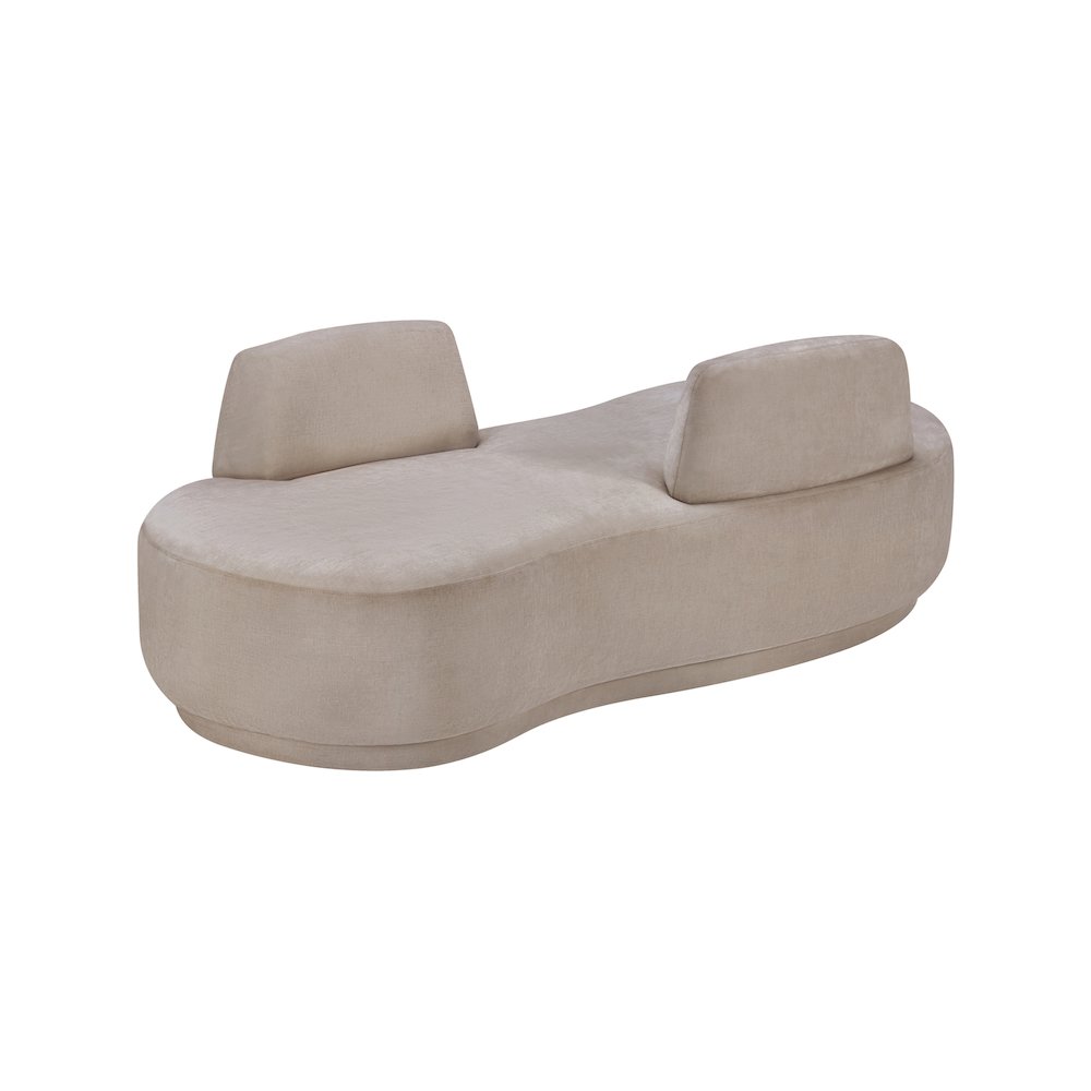 Argyle Beige Chenille Fabric Chaise/Loveseat. Picture 5