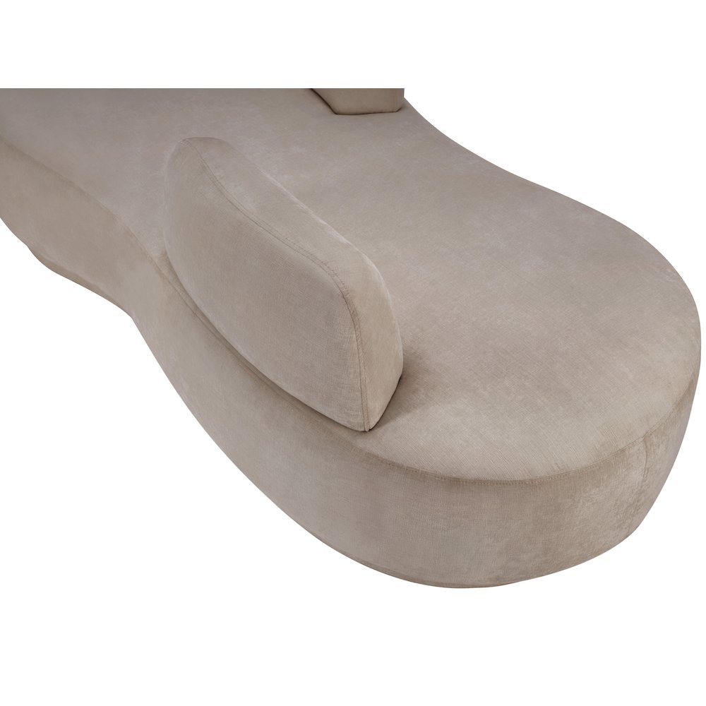 Argyle Beige Chenille Fabric Chaise/Loveseat. Picture 7