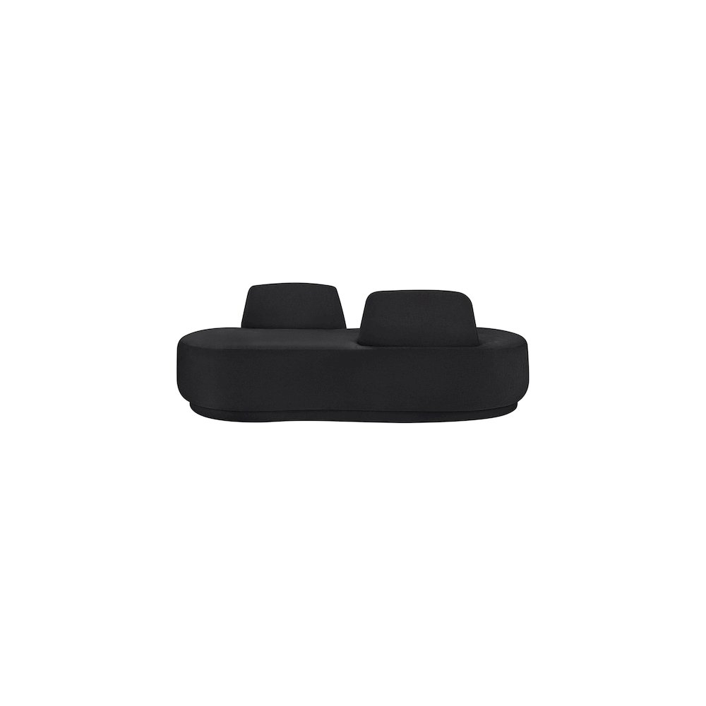 Argyle Black Chenille Fabric Chaise/Loveseat. Picture 2