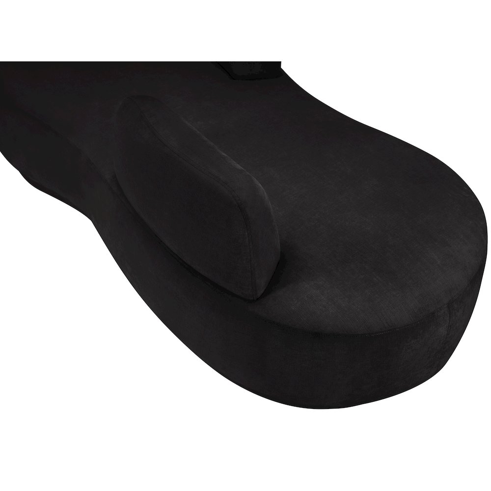 Argyle Black Chenille Fabric Chaise/Loveseat. Picture 7