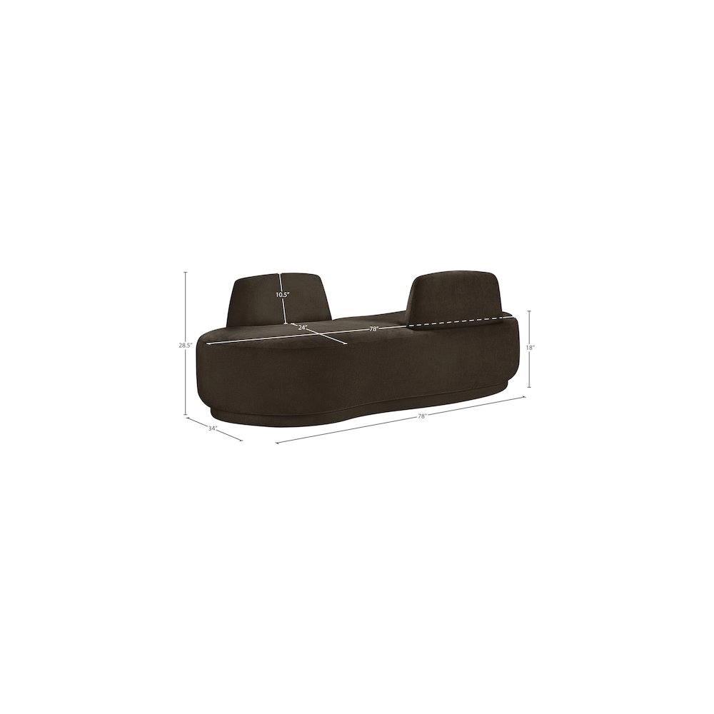 Argyle Brown Chenille Fabric Chaise/Loveseat. Picture 12