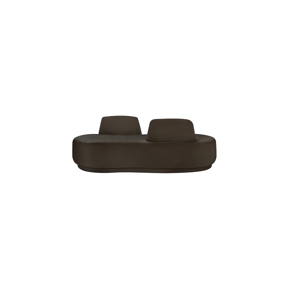 Argyle Brown Chenille Fabric Chaise/Loveseat. Picture 2