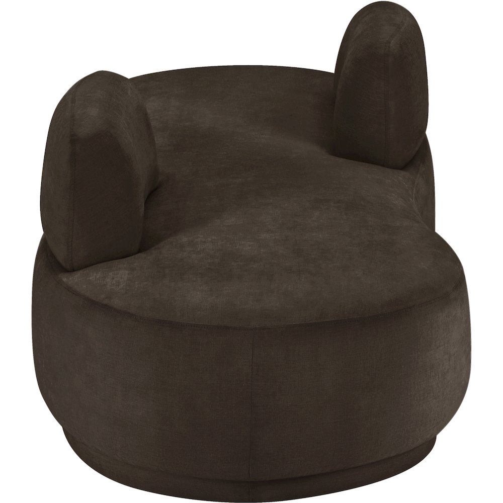 Argyle Brown Chenille Fabric Chaise/Loveseat. Picture 3
