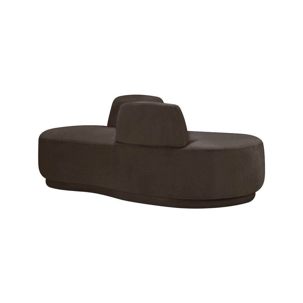 Argyle Brown Chenille Fabric Chaise/Loveseat. Picture 4