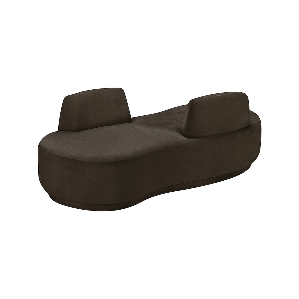Argyle Brown Chenille Fabric Chaise/Loveseat. Picture 5