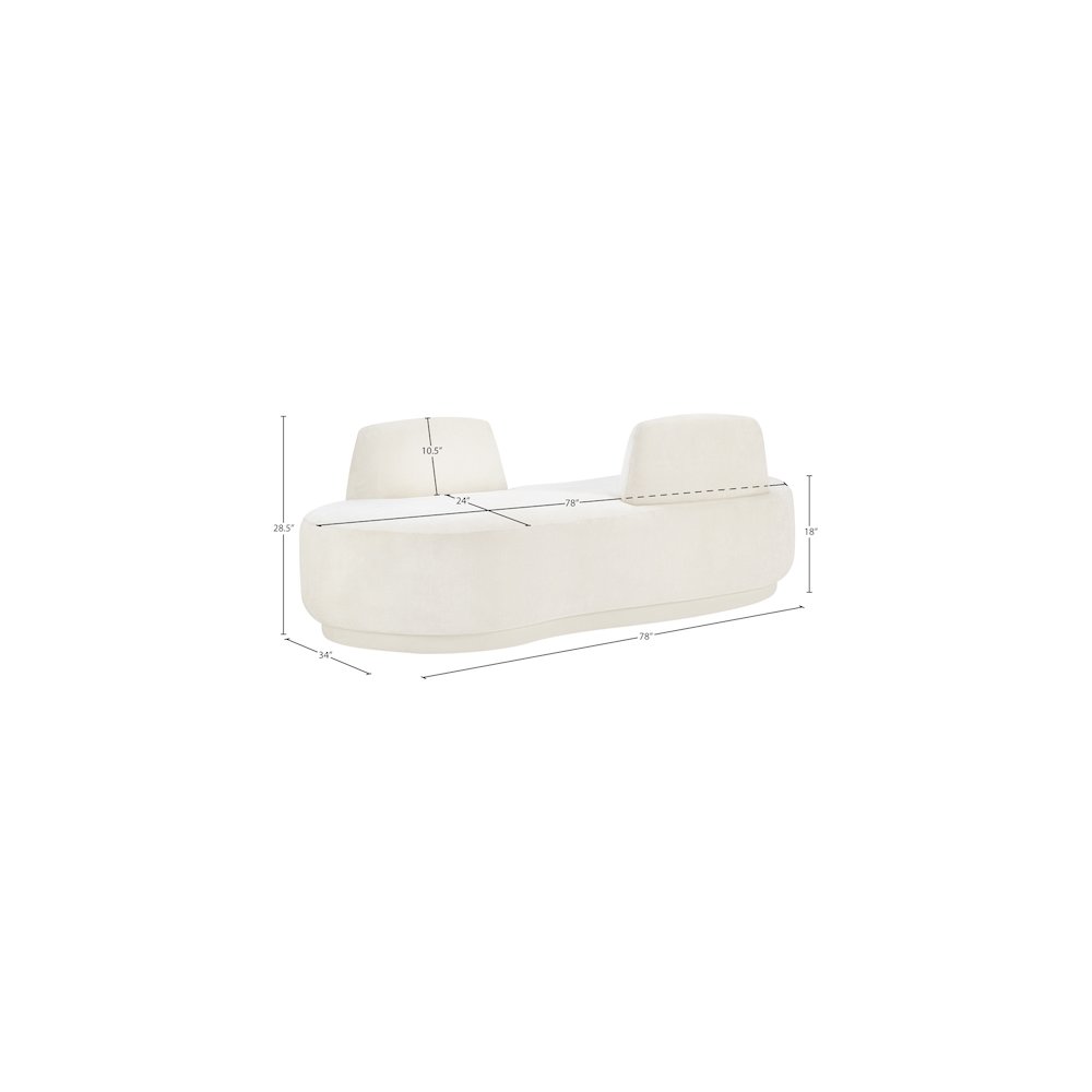 Argyle Cream Chenille Fabric Chaise/Loveseat. Picture 12