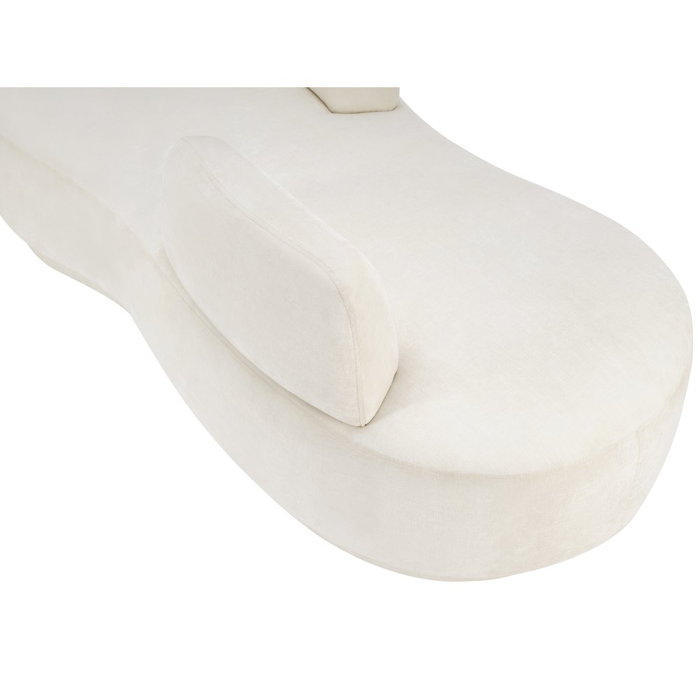 Argyle Cream Chenille Fabric Chaise/Loveseat. Picture 7