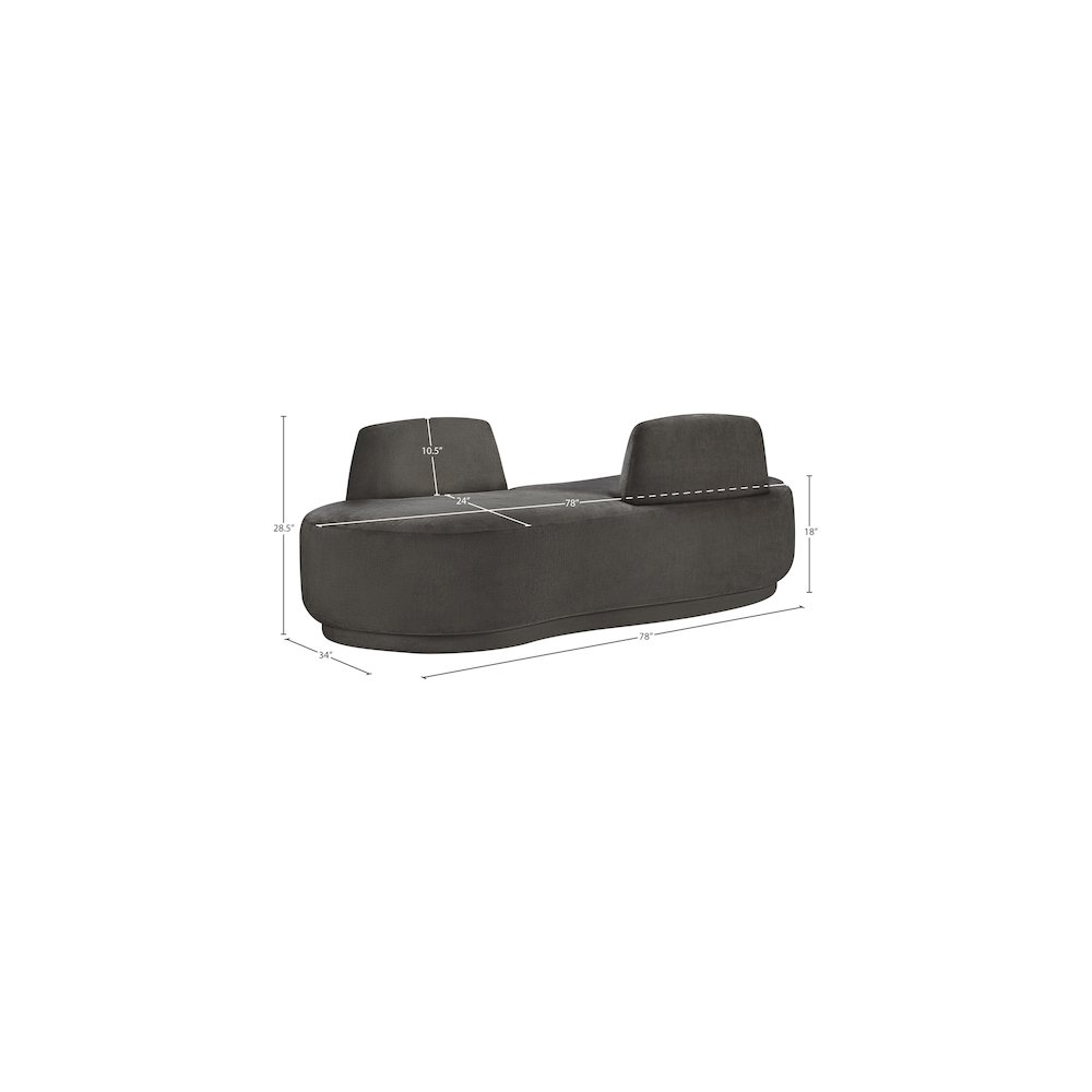 Argyle Grey Chenille Fabric Chaise/Loveseat. Picture 12