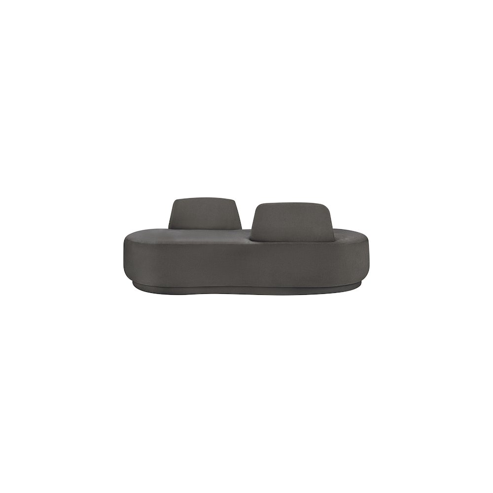 Argyle Grey Chenille Fabric Chaise/Loveseat. Picture 2
