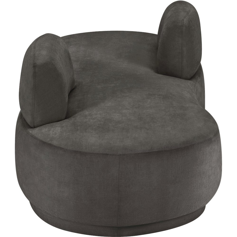 Argyle Grey Chenille Fabric Chaise/Loveseat. Picture 3
