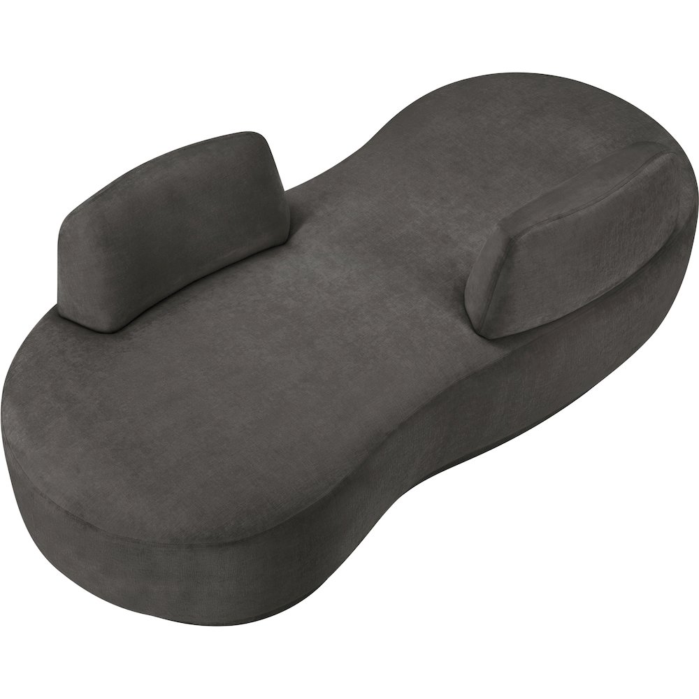Argyle Grey Chenille Fabric Chaise/Loveseat. Picture 6