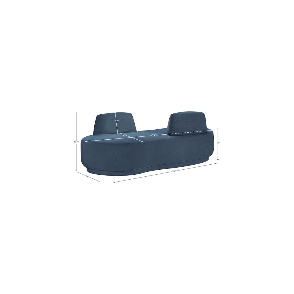 Argyle Light Blue Chenille Fabric Chaise/Loveseat. Picture 12