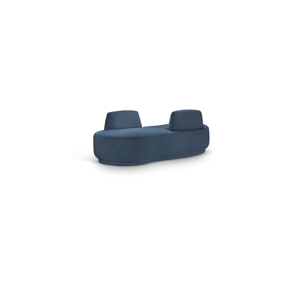 Argyle Light Blue Chenille Fabric Chaise/Loveseat. Picture 1