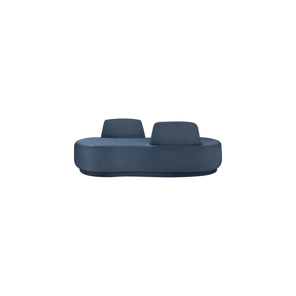 Argyle Light Blue Chenille Fabric Chaise/Loveseat. Picture 2
