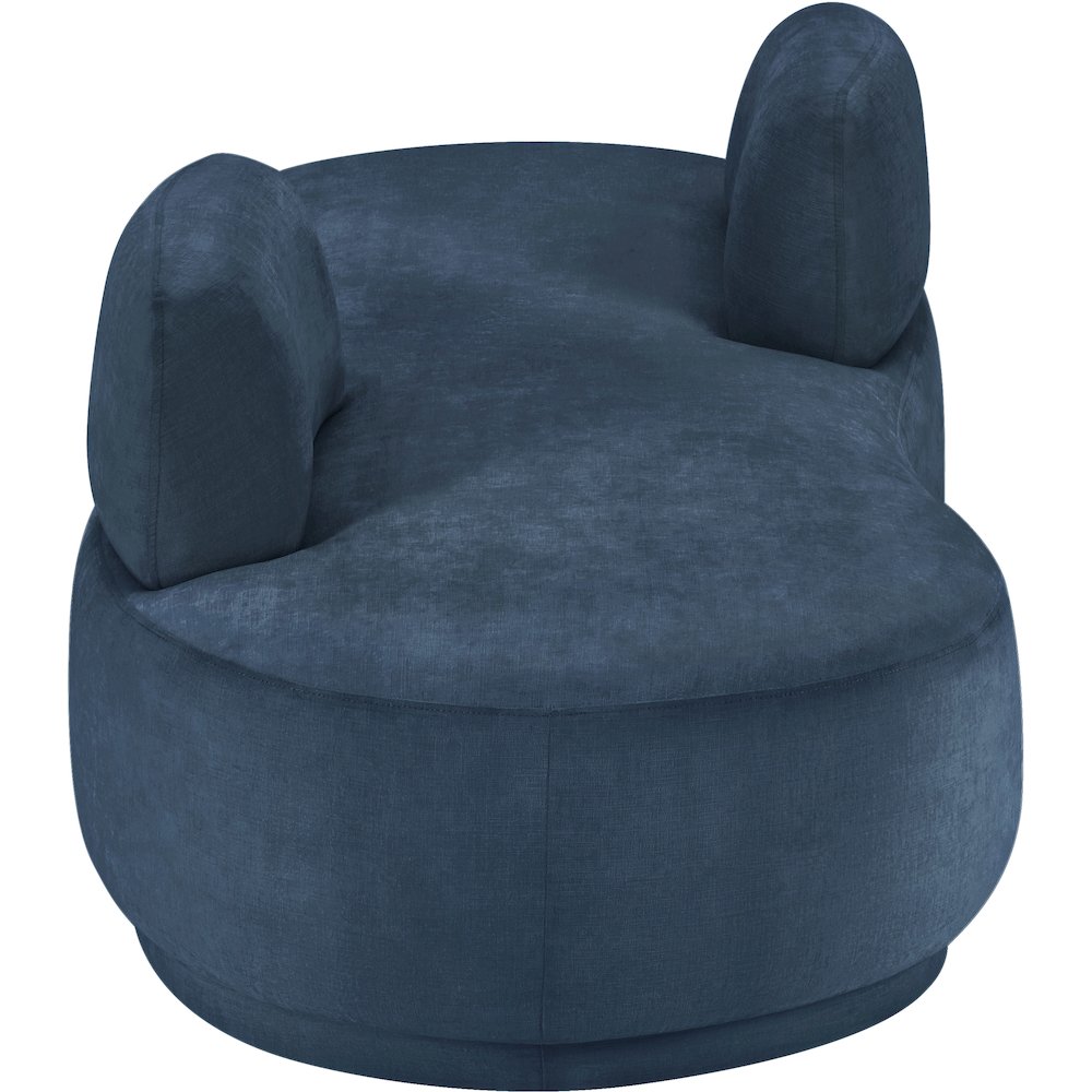 Argyle Light Blue Chenille Fabric Chaise/Loveseat. Picture 3