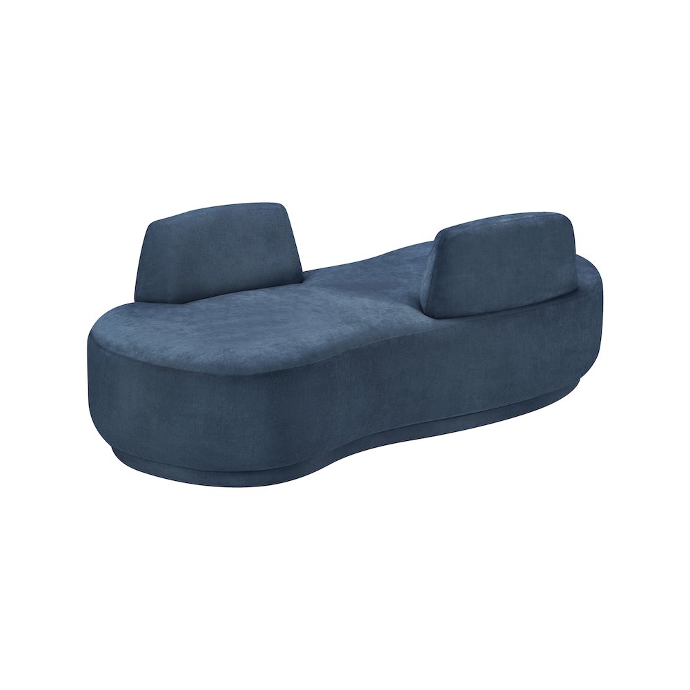 Argyle Light Blue Chenille Fabric Chaise/Loveseat. Picture 5