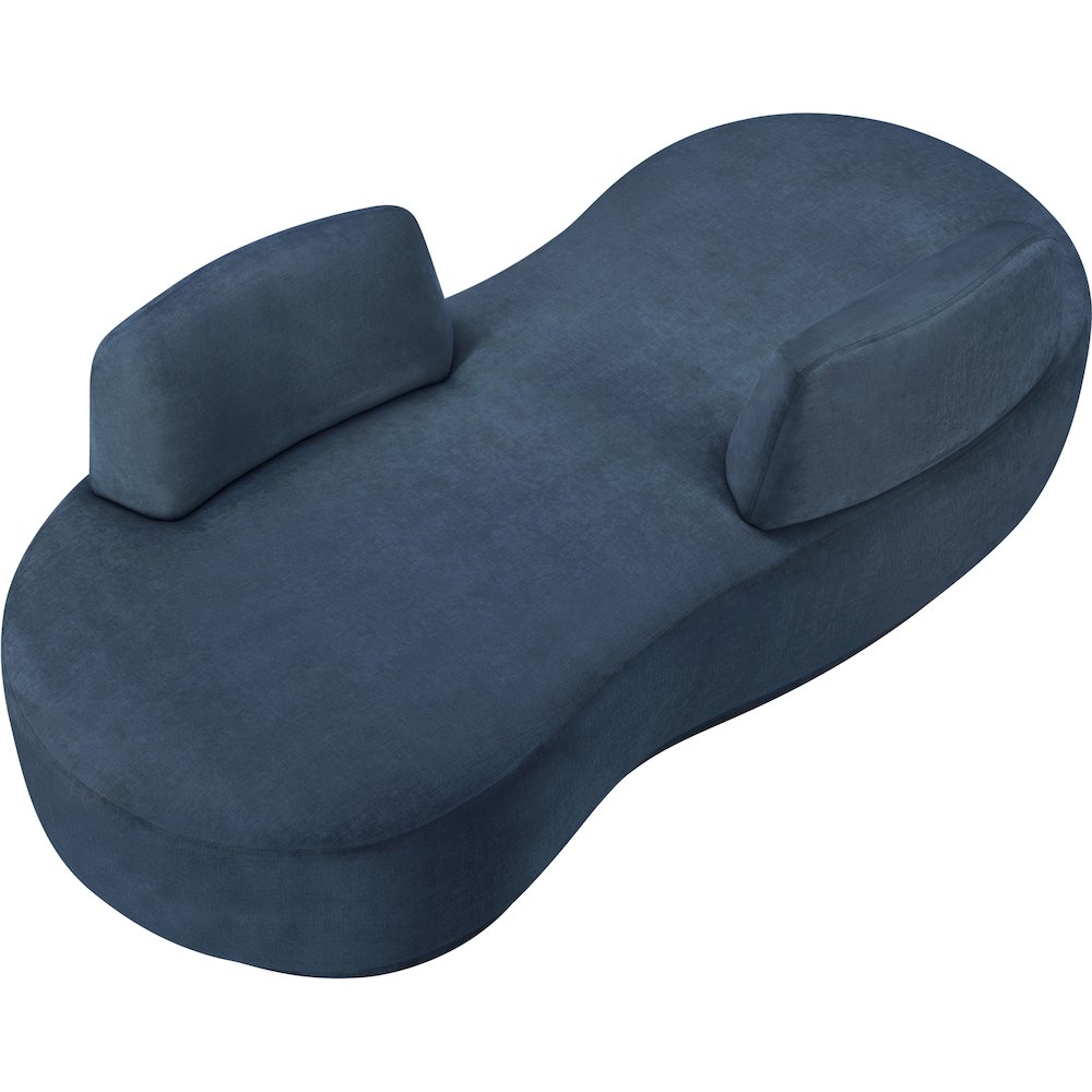 Argyle Light Blue Chenille Fabric Chaise/Loveseat. Picture 6