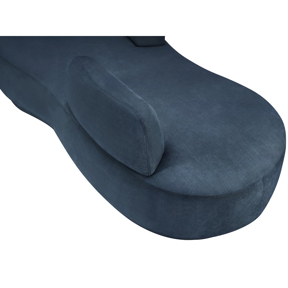 Argyle Light Blue Chenille Fabric Chaise/Loveseat. Picture 7