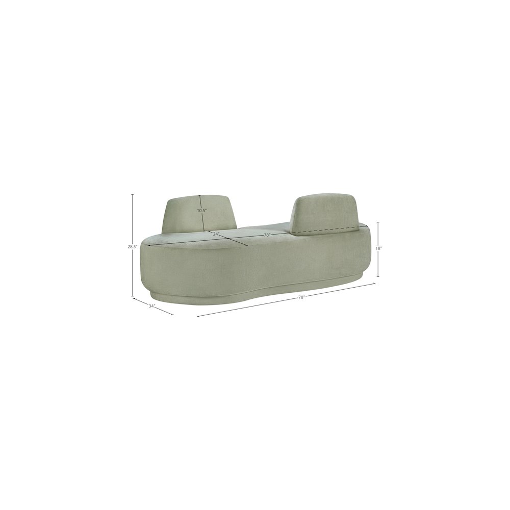 Argyle Mint Chenille Fabric Chaise/Loveseat. Picture 12