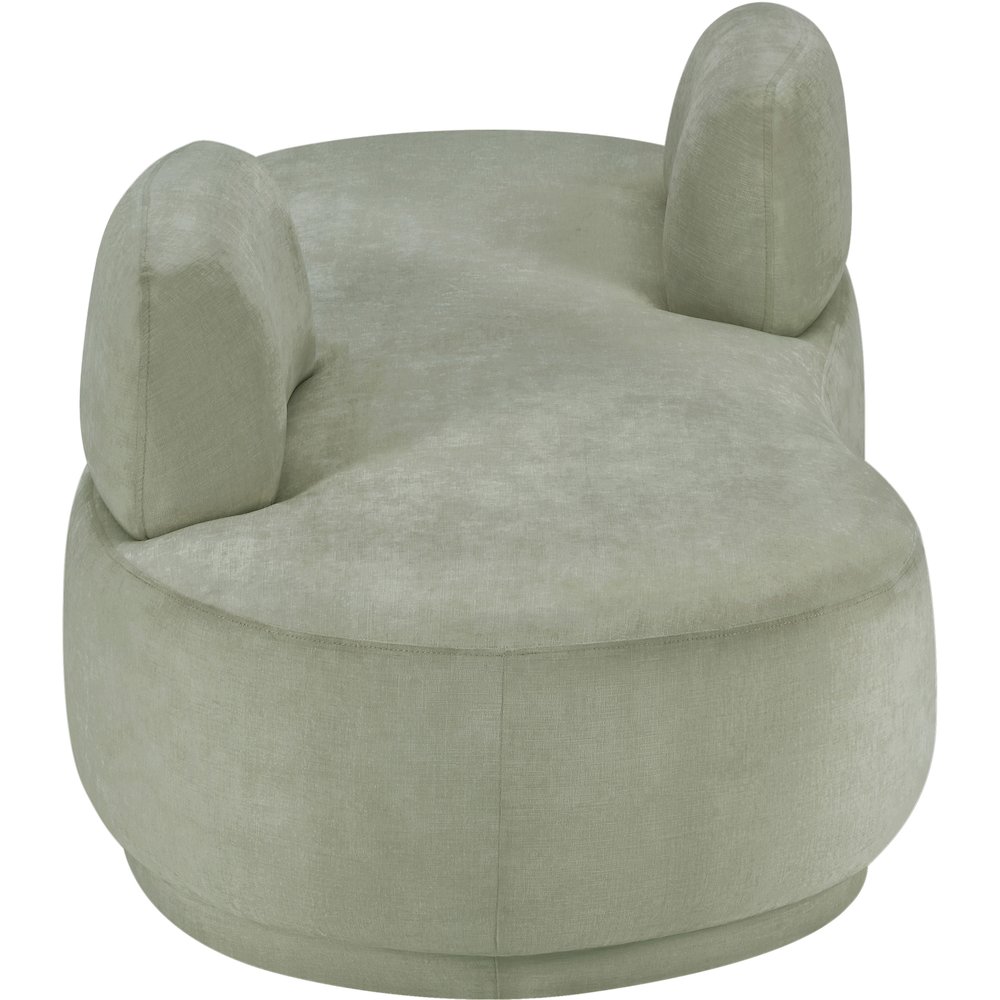 Argyle Mint Chenille Fabric Chaise/Loveseat. Picture 3