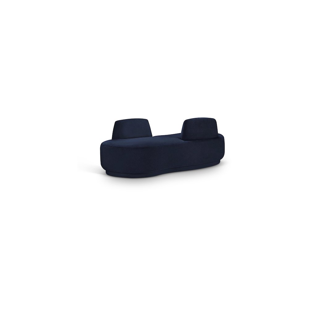 Argyle Navy Chenille Fabric Chaise/Loveseat. Picture 1