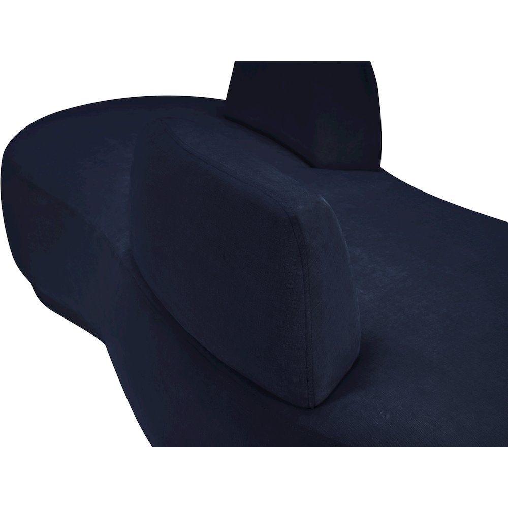 Argyle Navy Chenille Fabric Chaise/Loveseat. Picture 10