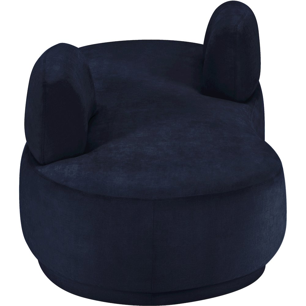 Argyle Navy Chenille Fabric Chaise/Loveseat. Picture 3