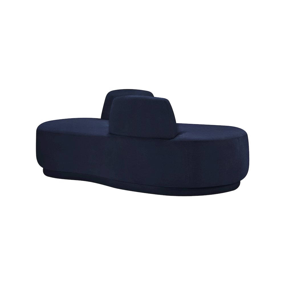 Argyle Navy Chenille Fabric Chaise/Loveseat. Picture 4