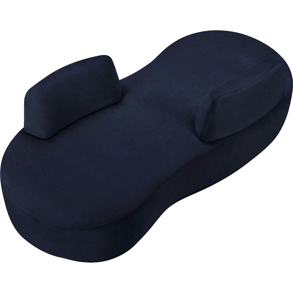 Argyle Navy Chenille Fabric Chaise/Loveseat. Picture 6