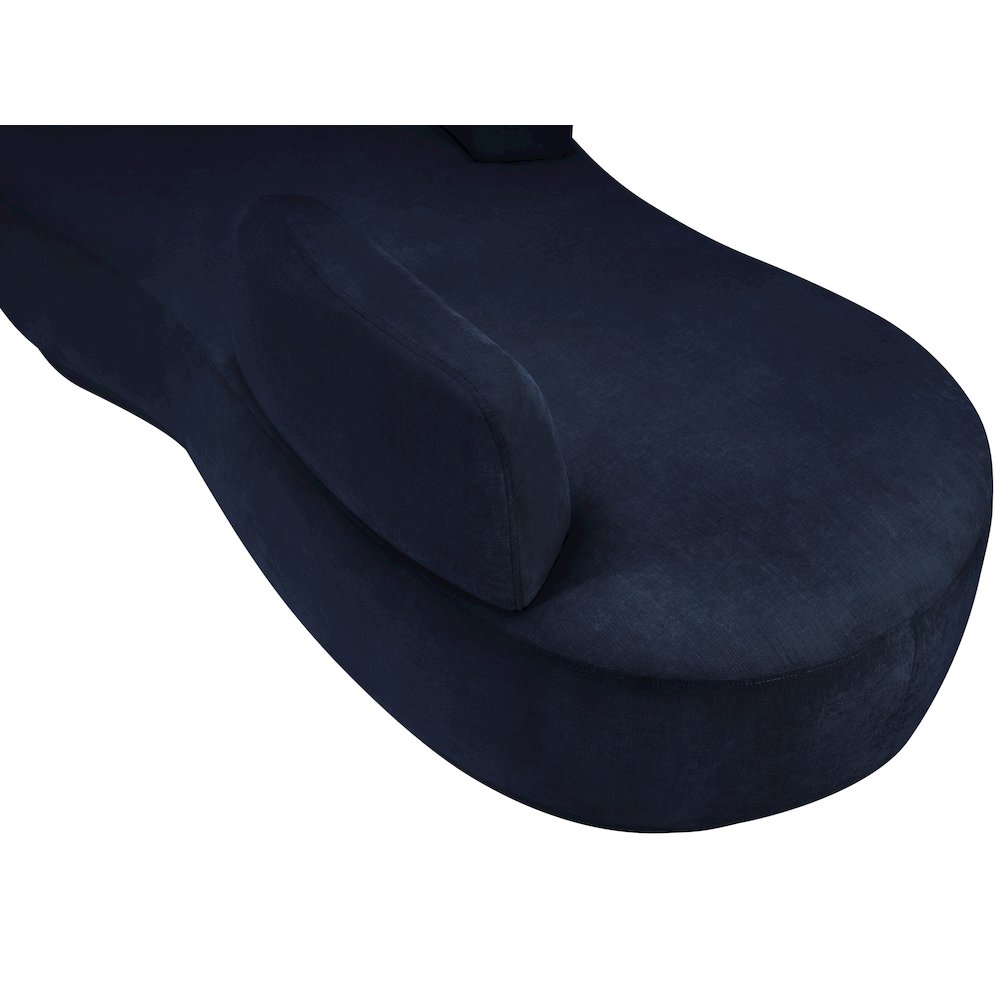 Argyle Navy Chenille Fabric Chaise/Loveseat. Picture 7