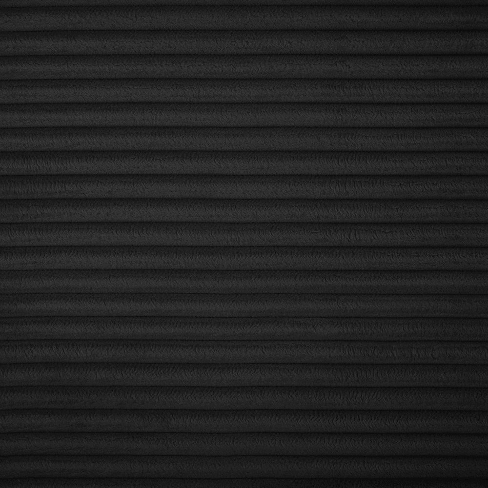 Shaggy Black Corduroy Performance Fabric Chaise. Picture 9