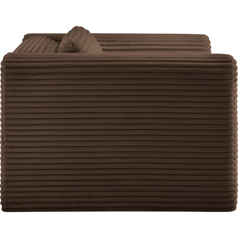 Shaggy Brown Corduroy Performance Fabric Arm Chair. Picture 3