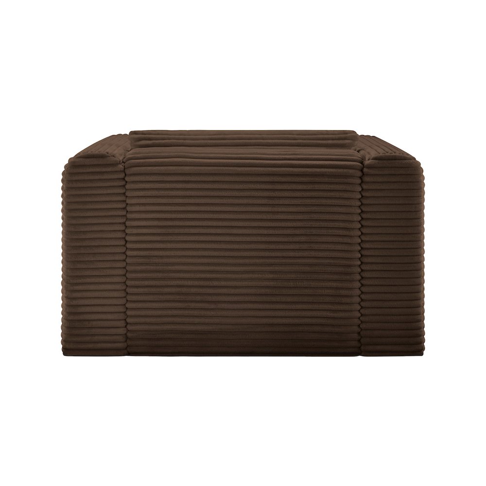 Shaggy Brown Corduroy Performance Fabric Arm Chair. Picture 4