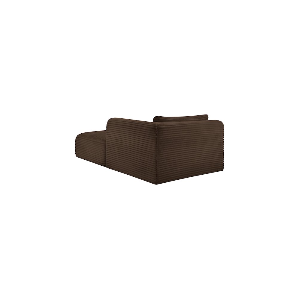 Shaggy Brown Corduroy Performance Fabric Chaise. Picture 6