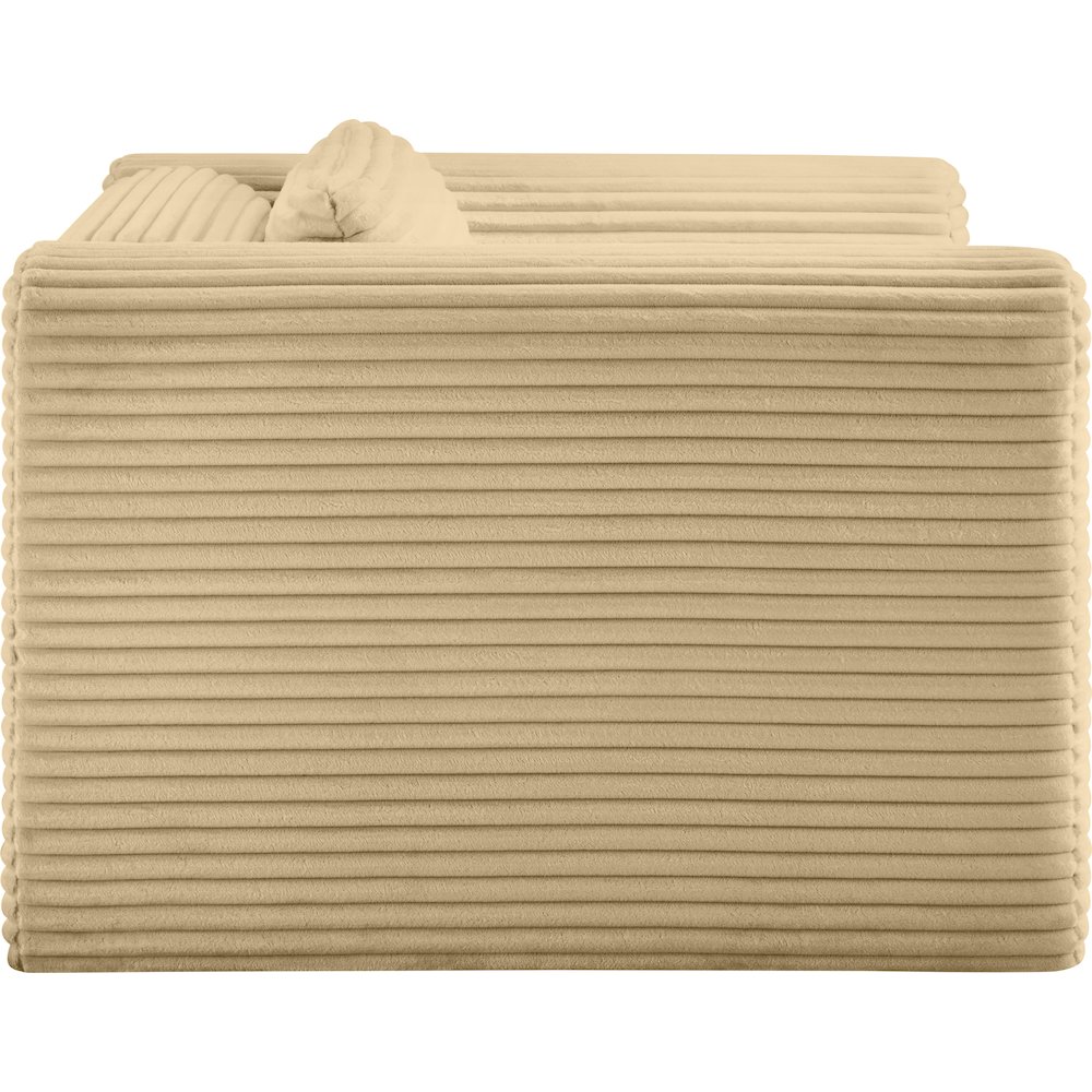Shaggy Camel Corduroy Performance Fabric Arm Chair. Picture 3