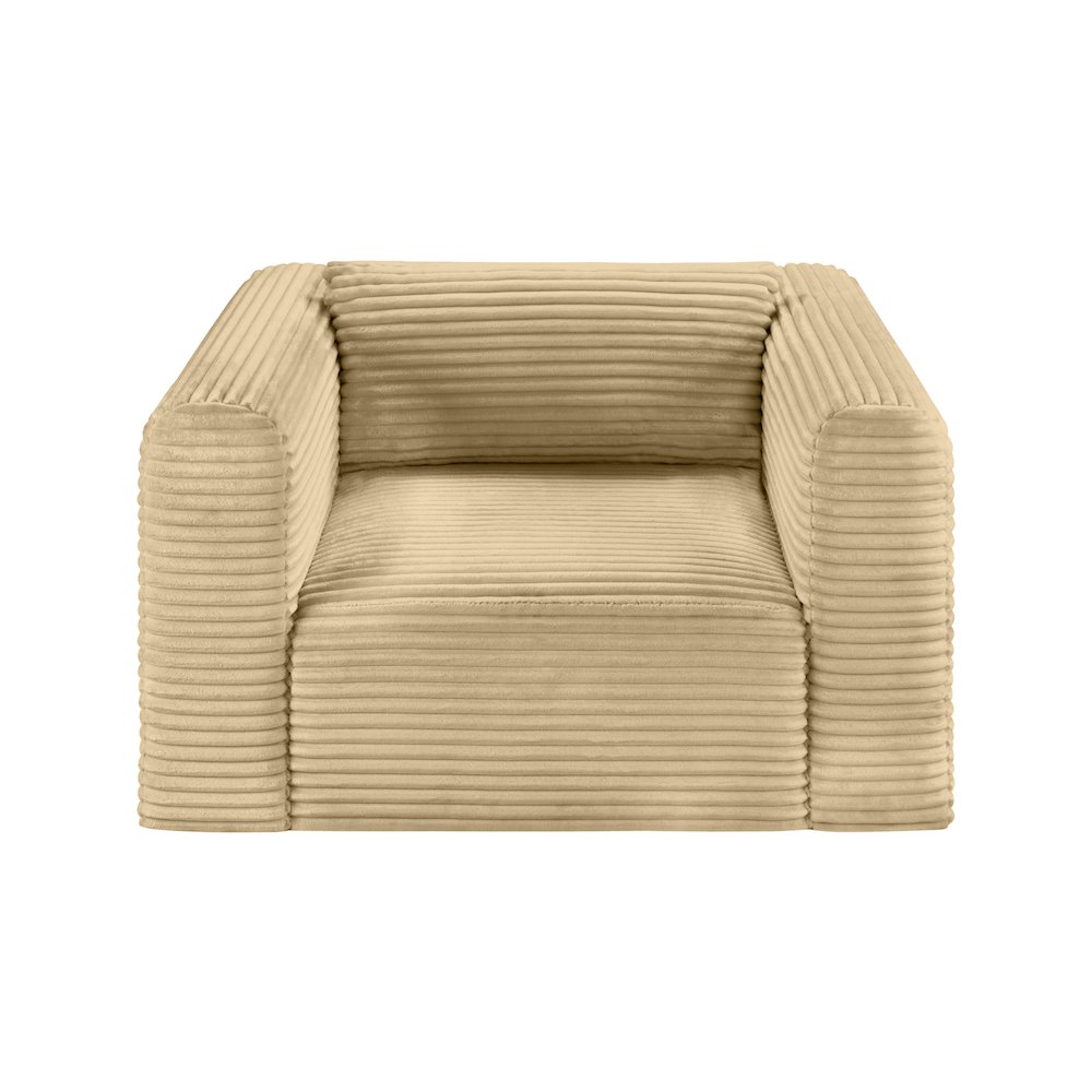 Shaggy Camel Corduroy Performance Fabric Arm Chair. Picture 5