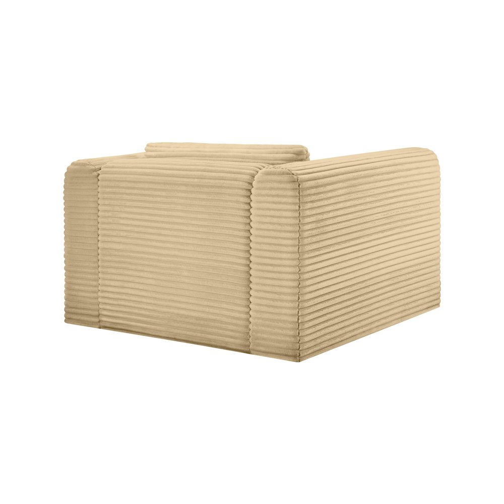 Shaggy Camel Corduroy Performance Fabric Arm Chair. Picture 6
