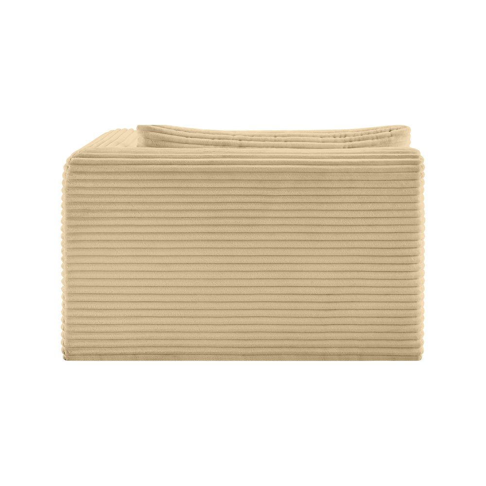 Shaggy Camel Corduroy Performance Fabric Chaise. Picture 3