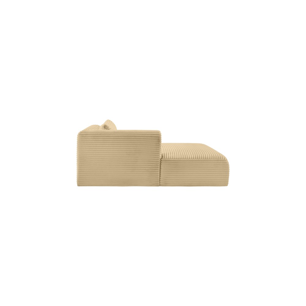 Shaggy Camel Corduroy Performance Fabric Chaise. Picture 4