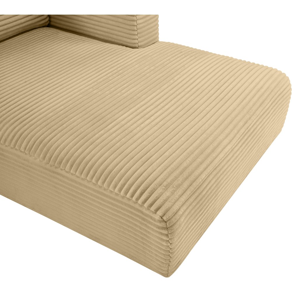 Shaggy Camel Corduroy Performance Fabric Chaise. Picture 8
